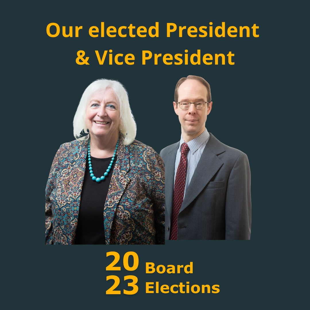 A big congratulations to our newly elected Presidential team, Elaine Dean and Richard Bickle and a huge thank you to Jane Avery and Tanya Noon for all they've done.