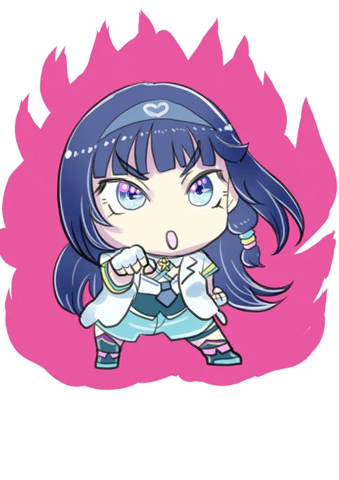 毎日投稿その29 熱血ちび葵 ほぼワンドロ #葵の絵