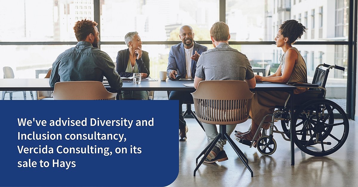 IMBusinessLegal's tweet photo. Our #Corporate team recently advised #DiversityandInclusion firm Vercida Consulting on its sale to Hays. The business is currently focused on the UK market, however Hays intends to expand the business globally, targeting the US and Germany. https://t.co/gXGMSJyvyg https://t.co/t82zJavEiI