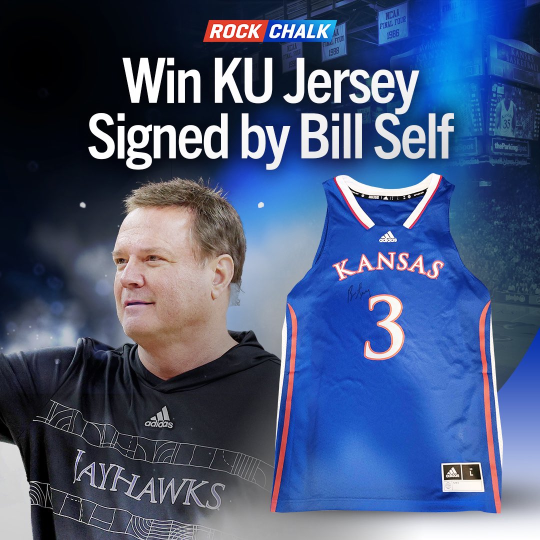 gorockchalk's tweet photo. We’re giving one lucky person a Kansas basketball jersey SIGNED by Bill Self 👀

Here's how you can win:
Sign up for the Rock Chalk newsletter 👉 https://t.co/57OjfpGlyP

Signed up already? You can still enter if you:
🔁RT
❤️Like
✅Follow us
👋Tag a friend

The winner will be announced on June 2nd ‼️

GOOD LUCK and #RockChalk