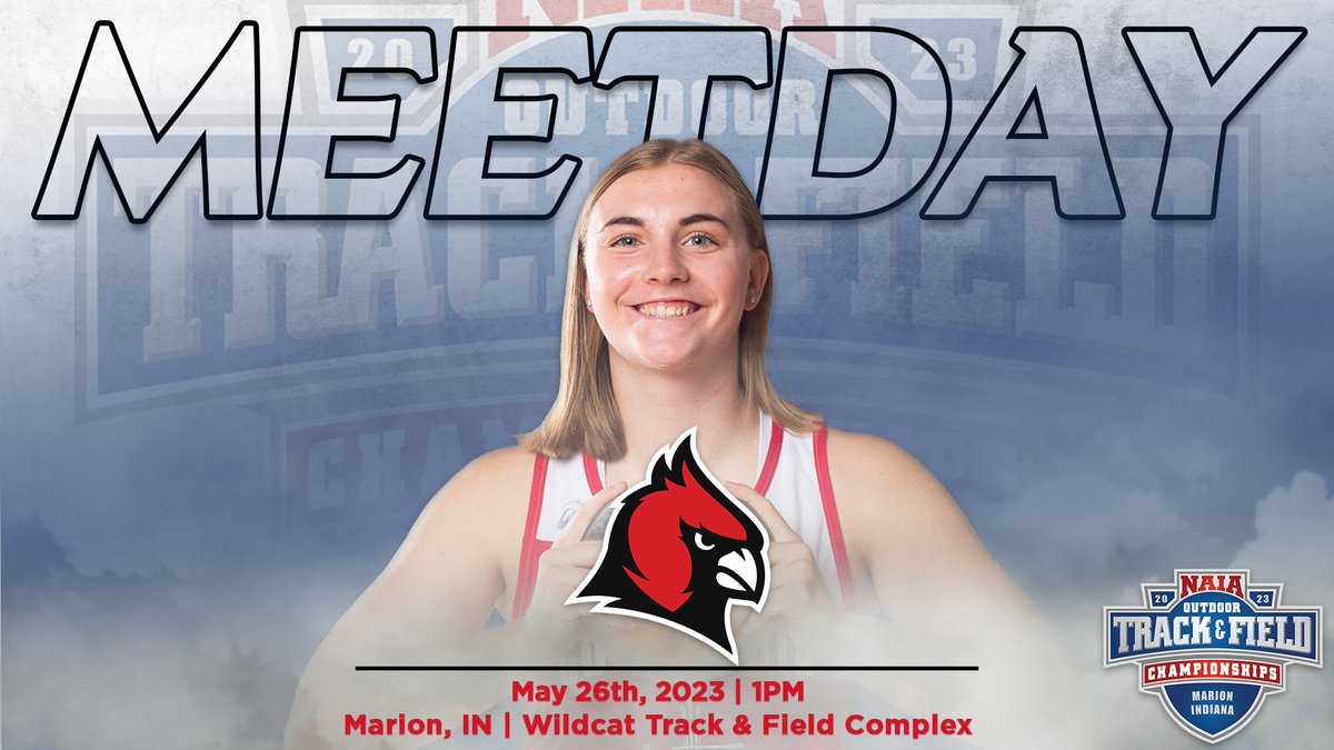 CUAACardinals's tweet photo. 🎽MEETDAY🎽

@CUAATFXC member Julia Hirt competes in the discus event at the NAIA Women's Outdoor Track and Field National Championship this afternoon!

⏰ 1pm
🆚 NAIA Championships
📍 Marion, IN
📹 https://t.co/MMtIhU1Fs1

#GoCards https://t.co/99GFKJyDyz