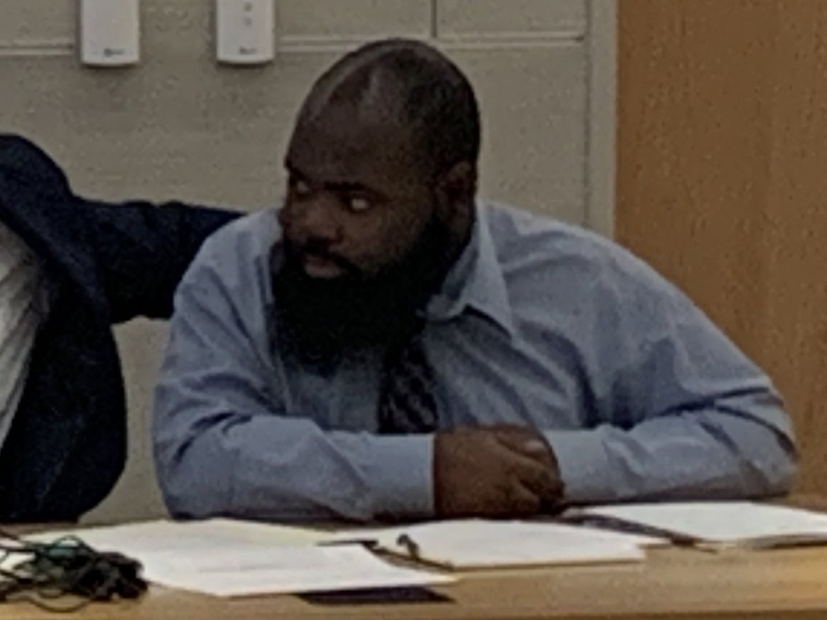 RichNye13's tweet photo. Jury selection is underway in the trial of 3 people charged with the murder of “Mr. Indianapolis” Chris Beaty (red tie) on May 30, 2020 during the civil unrest in Indy. Marcus Anderson (blue shirt), Alijah Jones (glasses, white shirt), Nakeyah Shields (woman) are the defendants. https://t.co/KpPZlvLncT