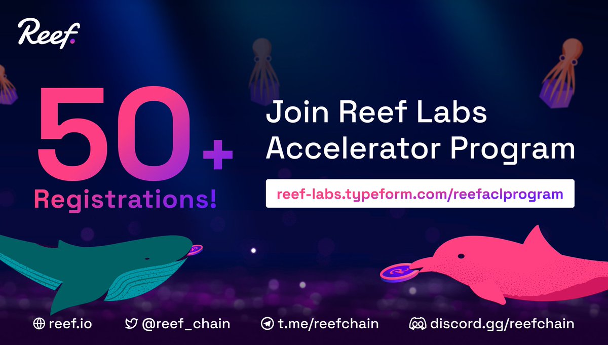 Let’s Pioneer #Web3 Revolution in the Middle East together!

🐠 Reef Labs has introduced a $10M Accelerator Program to supercharge the Middle East-based Web3 projects building on #ReefChain, and has received 50+ Registrations already.

👉 Read more: blog.reef.io/reef-labs-is-i…