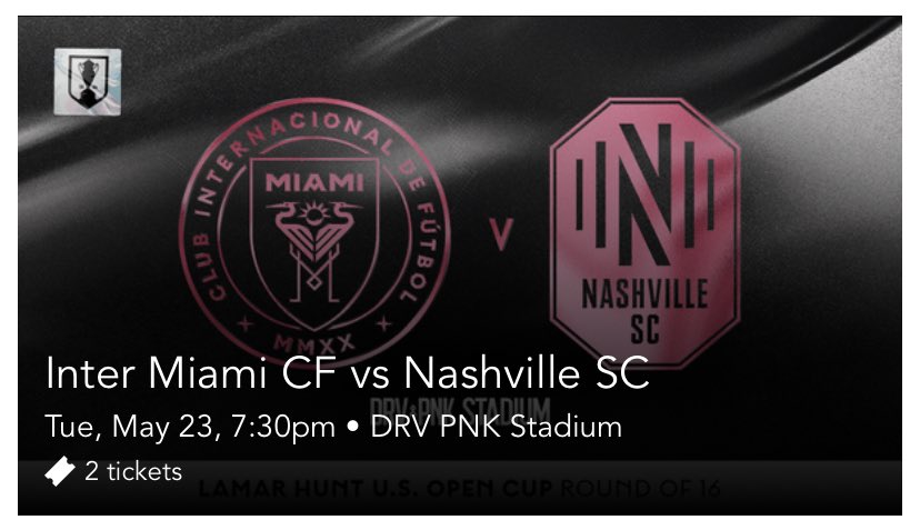 BatteredHerons's tweet photo. Can’t make it to tomorrows game, if anyone would like two row 1 South End tickets for tomorrow nights game against Nashville, just retweet this, if more than one person that wants them, I’ll spin the wheel tonight on the episode and pick a winner #InterMiamiCF #LaFamiliaIMCf https://t.co/lLh5fbMY85