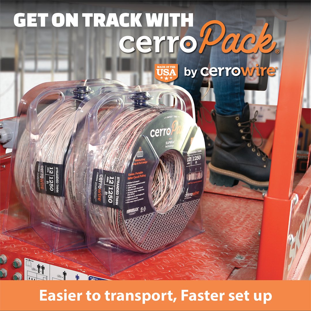 Comfortably carry CerroPack right to the raceway. Line up the packs in any configuration, then pull all your circuit at once. 
Learn more at cerrowire.com/innovations/ce…

#cerrowire #cerropack #tanglefree #worksmarternotharder #thhn #buildenergizeinspire #copperbuildingwire