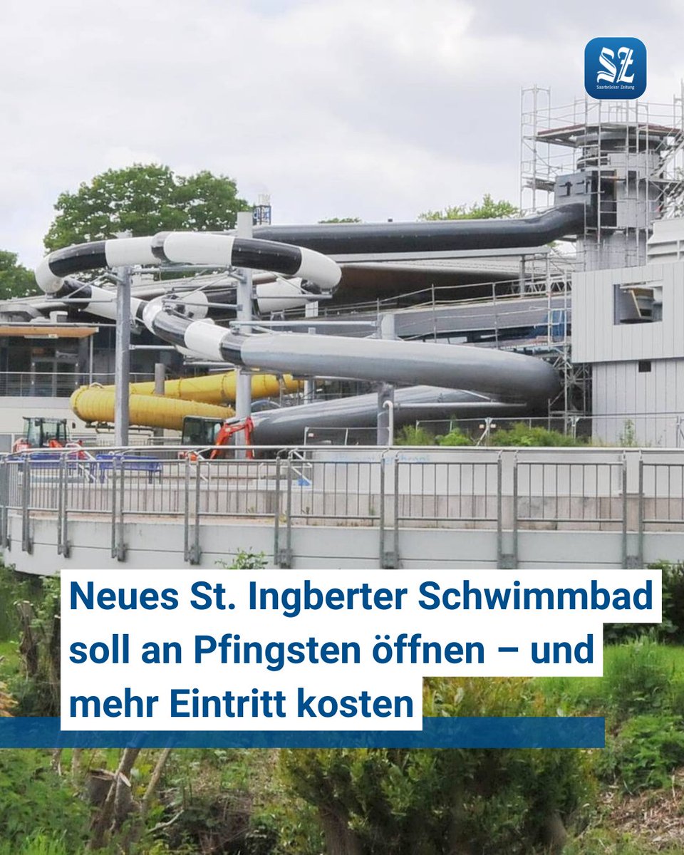 szaktuell's tweet photo. Ein neues Schwimmbad ist auf dem Blau-Gelände in #StIngbert entstanden. Spätestens an Pfingsten beginnt die Freibadsaison – Badegäste müssen künftig mehr zahlen. Woran das liegt und was das neue Bad zu bieten hat: https://t.co/1HxYpGTtLD https://t.co/LCmM28wywA