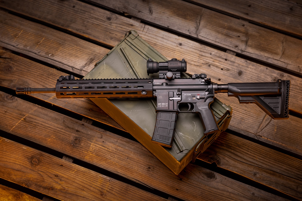 AimpointUSA's tweet photo. H&K MR 556 A1 for your viewing pleasure.
Featured Patrol Rifle Optic (PRO).
https://t.co/FYegg1wzcb
PC: Offensive Group
#aimpoint #aimpointpro #patrolrifleoptic #alwaysready #alwayson #reddot #reddotsight https://t.co/NYs6P4Flph