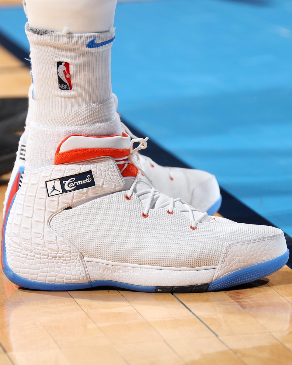 SLAMKicks's tweet photo. Shout out Carmelo Anthony, shout out the Jordan Melo 1.5, shout out to the future Hall of Fame induction #StayMe7o https://t.co/NtF9DoNcvz