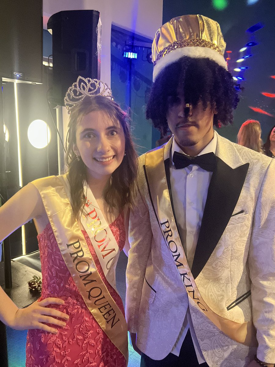 Gbhwildcats's tweet image. Congratulations to Emma Wadovick and Cam Bullock for being named #classof2023 #promqueen and #promking! #promroyalty #prom2023