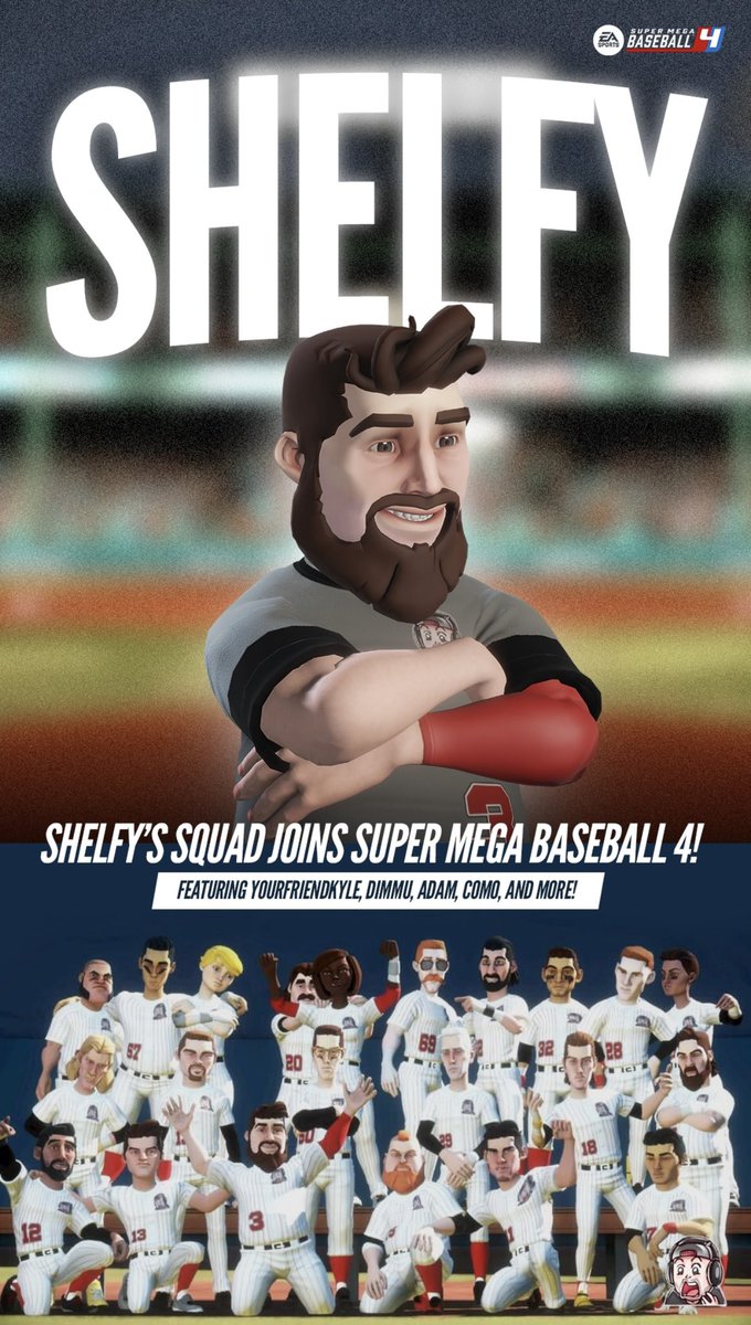 SHELF SQUAD IS IN THE GAME🚨 Excited to be joining @SupMegBaseball so you can use me, my team and even add yourself! I’m bringing some of my friends along with me 👀 #EAPartner
