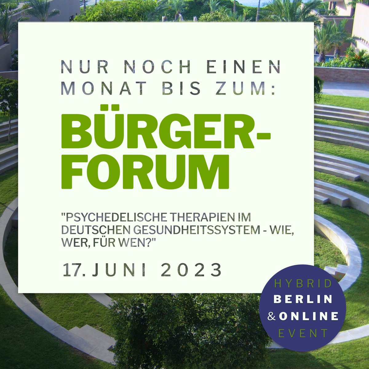 mind_europe's tweet photo. THEMENABSTIMMUNG
Bürgerforum "Psychedelische Therapien im deutschen Gesundheitssystem - wie, wer, für wen?"
#Buergerforum #LNDW #MINDFoundation #PsychedelischeForschung https://t.co/FmenbpYSAd
