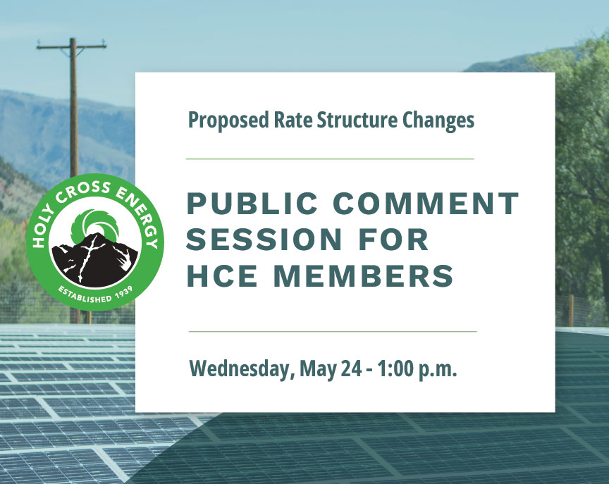 holycrossenergy's tweet photo. We are strongest when our members take an active role in co-op governance. 
We are holding an in-person and live virtual public comment session regarding our proposed rate changes this Wed., May 24 at 1 p.m. 
Members may register to attend and/or speak at https://t.co/Eqg3A4cKVr https://t.co/NWNkT7vyTS