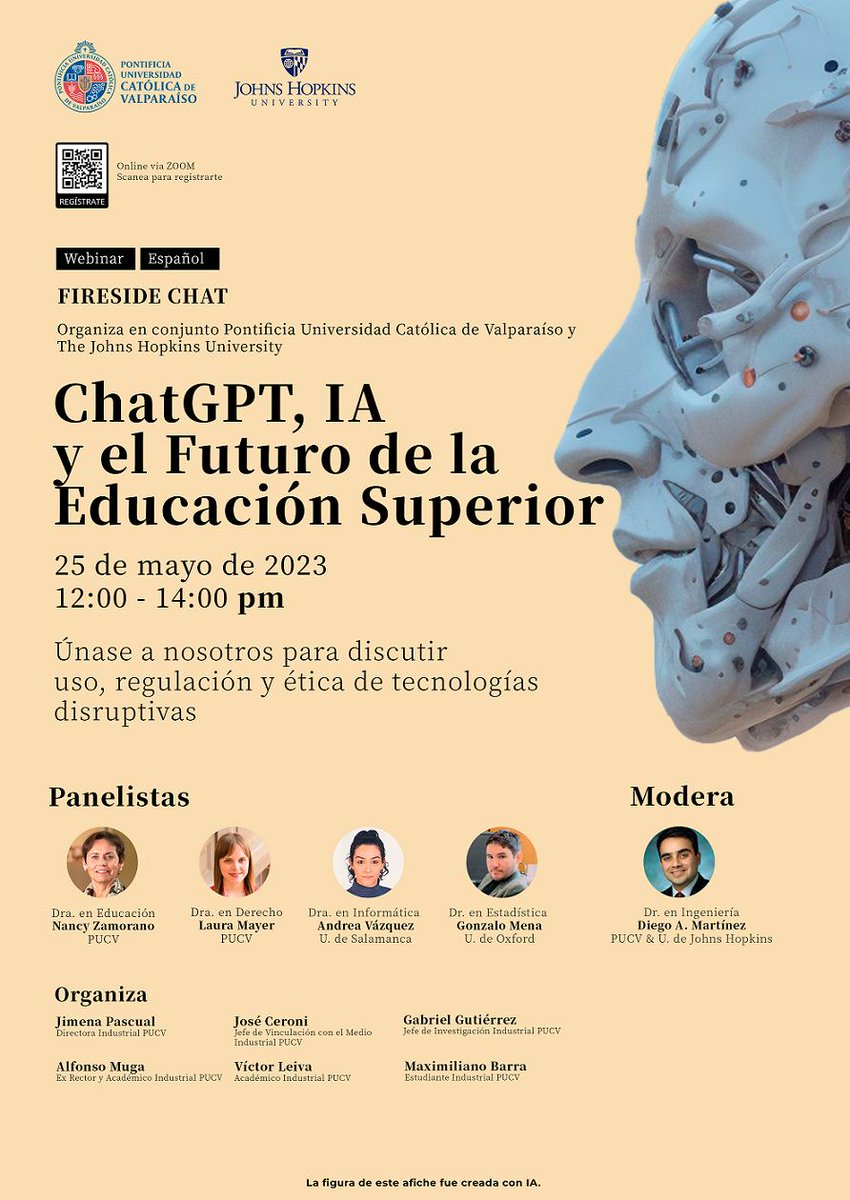 🤖¿Cómo podrían los grandes modelos de lenguaje, como ChatGPT, transformar la capacidad de un estudiante para hacer su trabajo o apoyar a los profesores en el diseño, ejecución y seguimiento del rendimiento?

📅25 de mayo | 12:00 horas
📨Regístrate aquí bit.ly/3NNAIVy