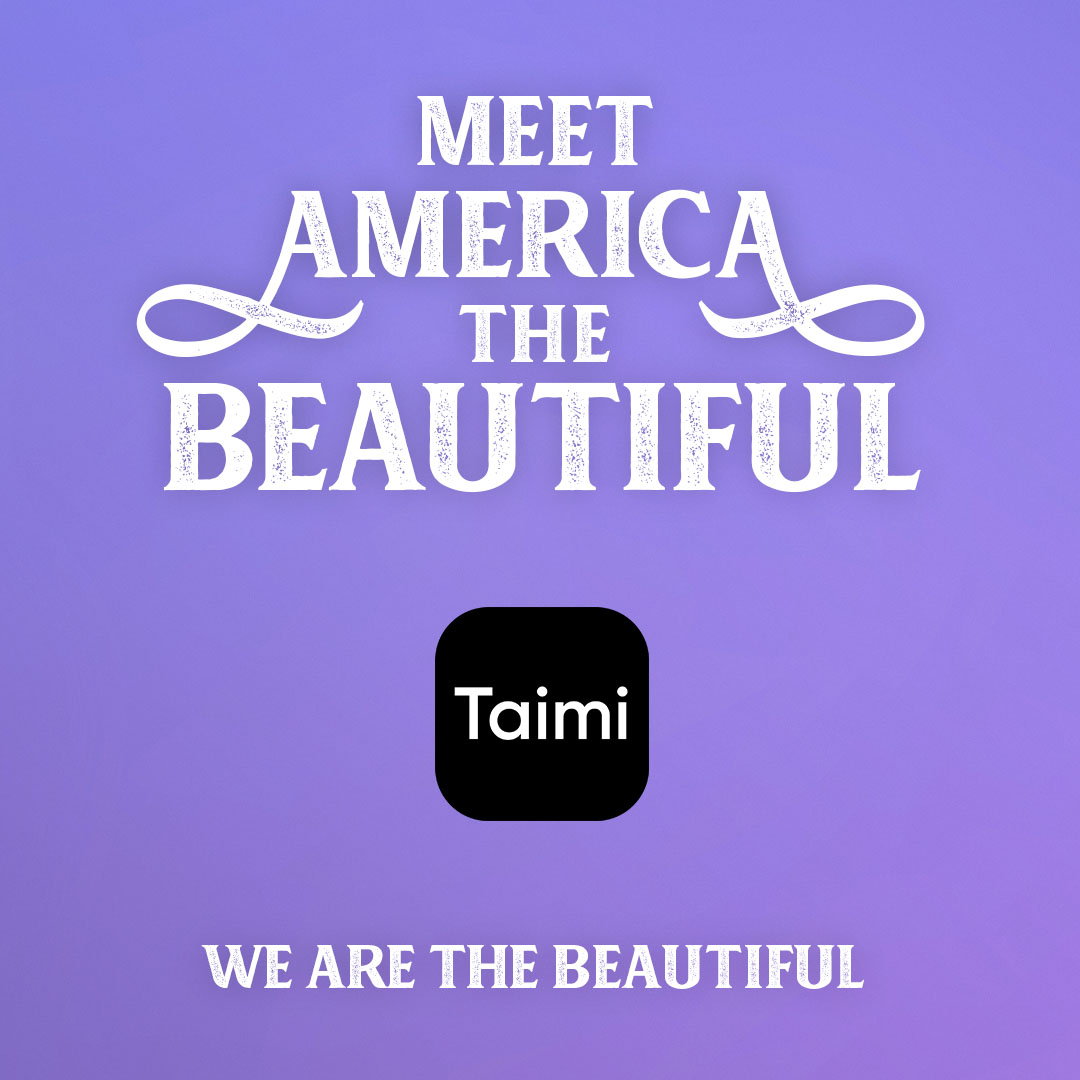 taimiapp's tweet photo. Calling all beautiful Americans. For spacious skies, For amber waves of grain, For purple mountain majesties, Above the fruited plain. America the Beautiful, we see you. We hear you. We sing with you. https://t.co/AsPcAVINwW