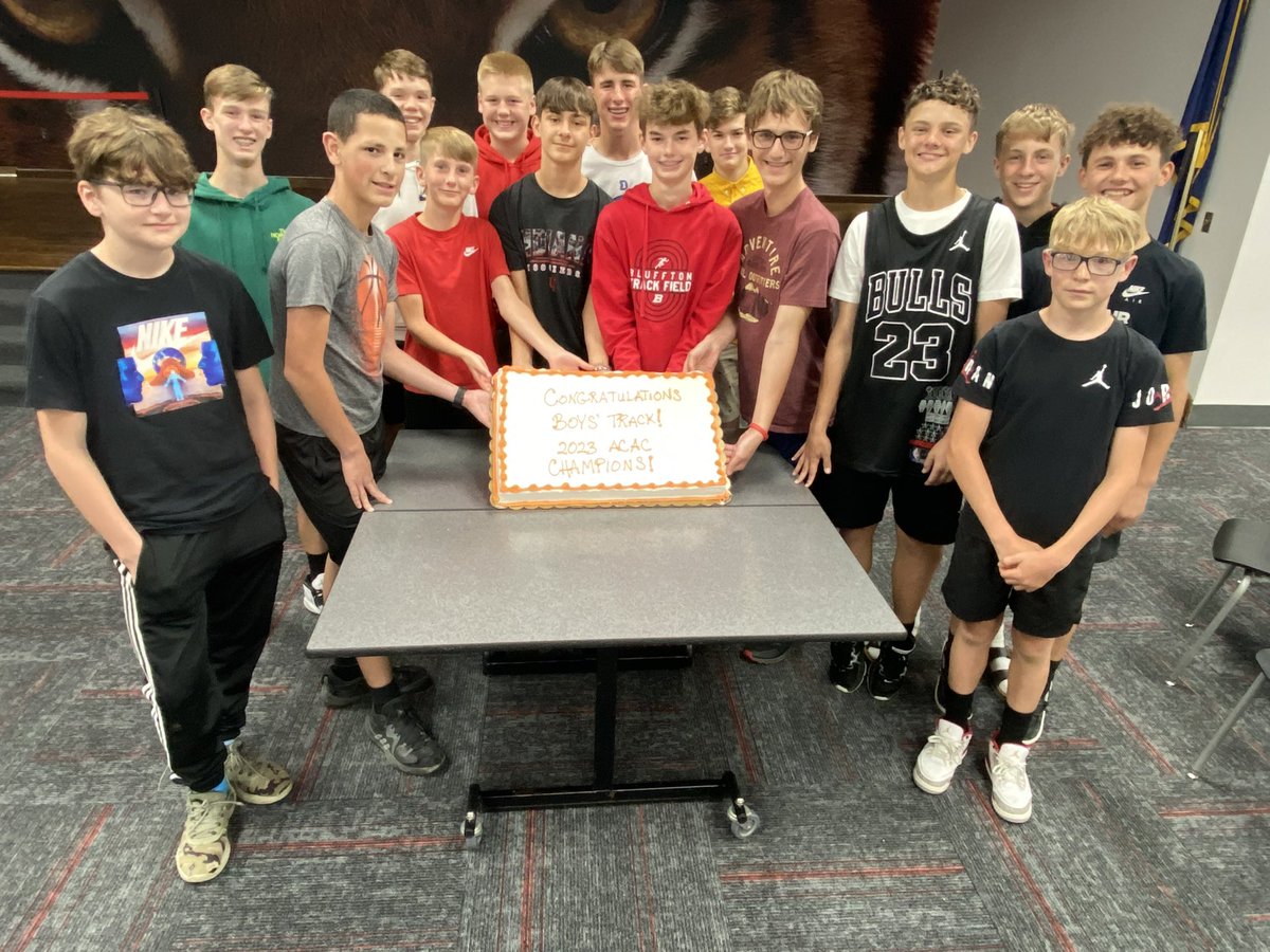 BHMS_Principal's tweet photo. Congrats 7th and 8th grade track teams. ACAC Conference Champs!! Another cake and ice cream celebration at the MS! #whatwedo #wejustwin https://t.co/pQRvuNFGTD