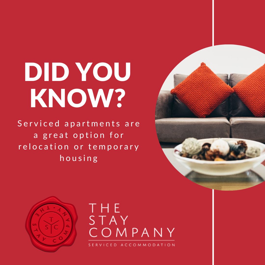 TheStayCompany's tweet image. Whether you're moving to a new city or renovating your home, serviced apartments offer a comfortable living space for an extended period. #RelocationSolution #TemporaryHousing