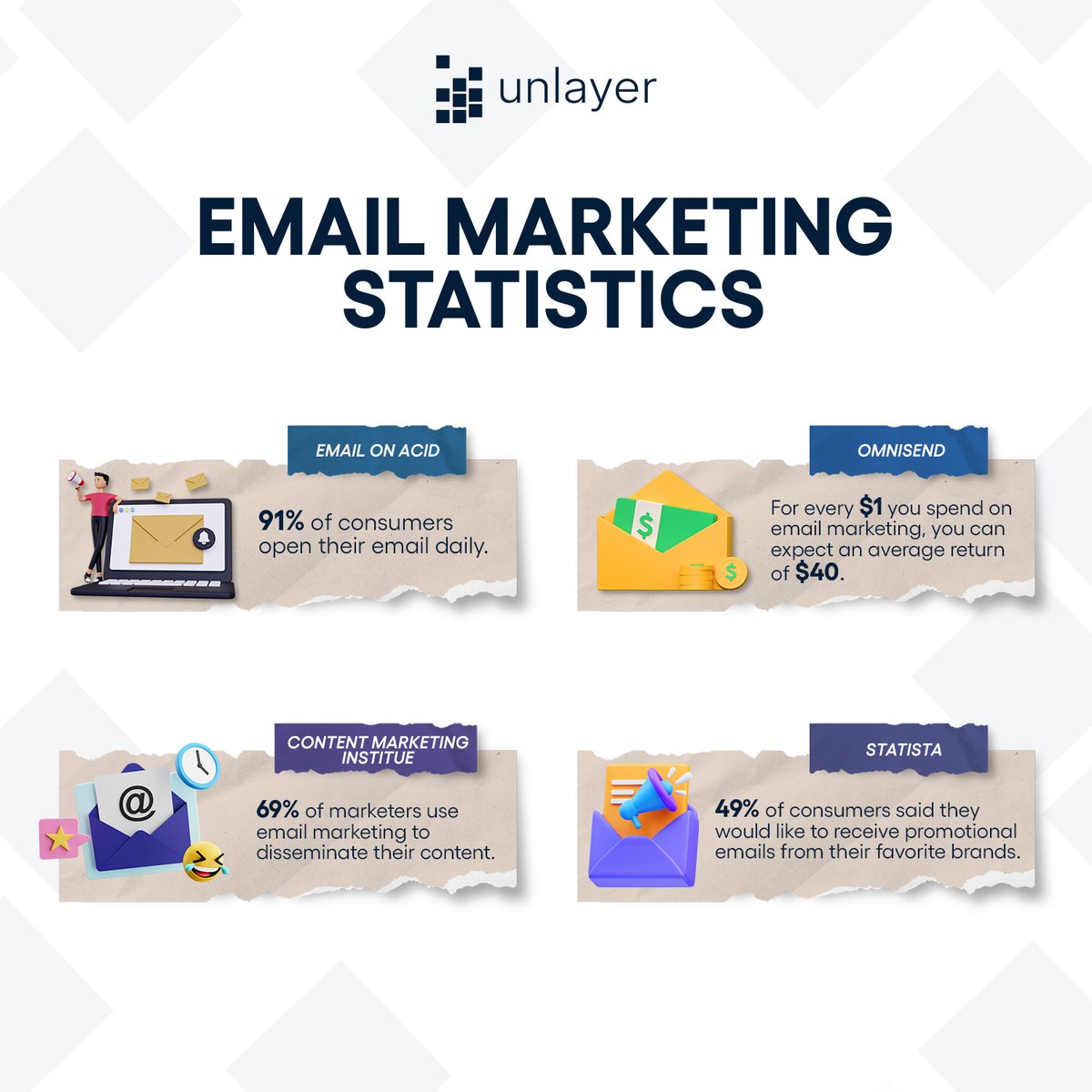unlayer's tweet photo. We heard you love making informed decisions, eh? ๐
So, let us give you enough reasons to invest in your emails.โ๏ธ
https://t.co/aylsxqSBx2
#emailmarketing #emailst #emailstatistics #emailmarketing #emailtips https://t.co/ZP19rL55PY