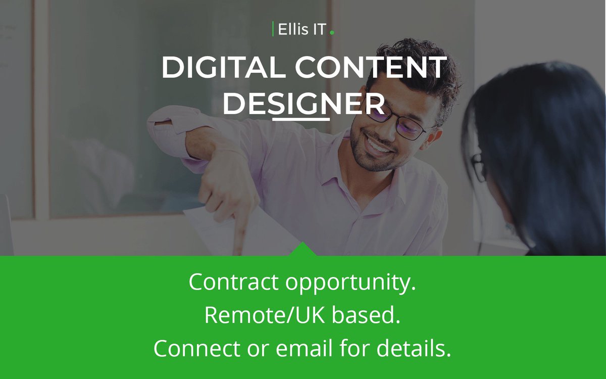 CONTRACT OPPORTUNITY: Digital Content Designer
Rate: £525 per Day
Location: Remote, UK

For details, please contact Paul Buckell on Paul.Buckell@ellisrecruitment.com
 
#ITJobs #TechJobs #Technology #ContentDesign #Cloud