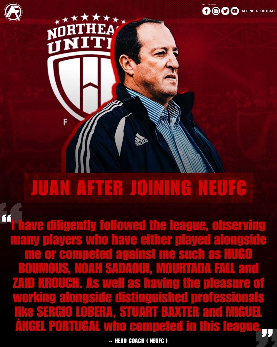 AllIndiaFtbl's tweet photo. ๐ฃ๏ธ Juan Pedro Benali after joining NEUFC.
Via : northeastunitedfc
#neufc #northeastunitedfc #highlandersbrigade #HeroISL #allindiafootball https://t.co/NijLl3f4kC