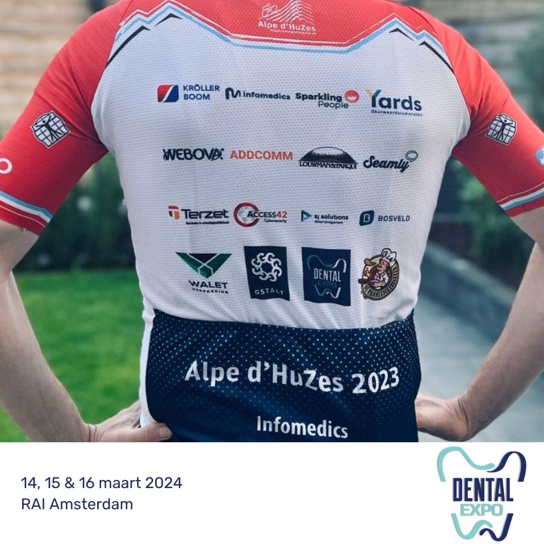 Dit jaar sponsort Dental Expo het team van Infomedics die de Alpe d'Huez gaat beklimmen voor KWF Kankerbestrijding. Vorig jaar heeft Team Easyfairs Green Lions mee gedaan. Nu is het aan het team van Infomedics. Wij wensen jullie veel succes!
#opgevenisgeenoptie #alpedhuzes