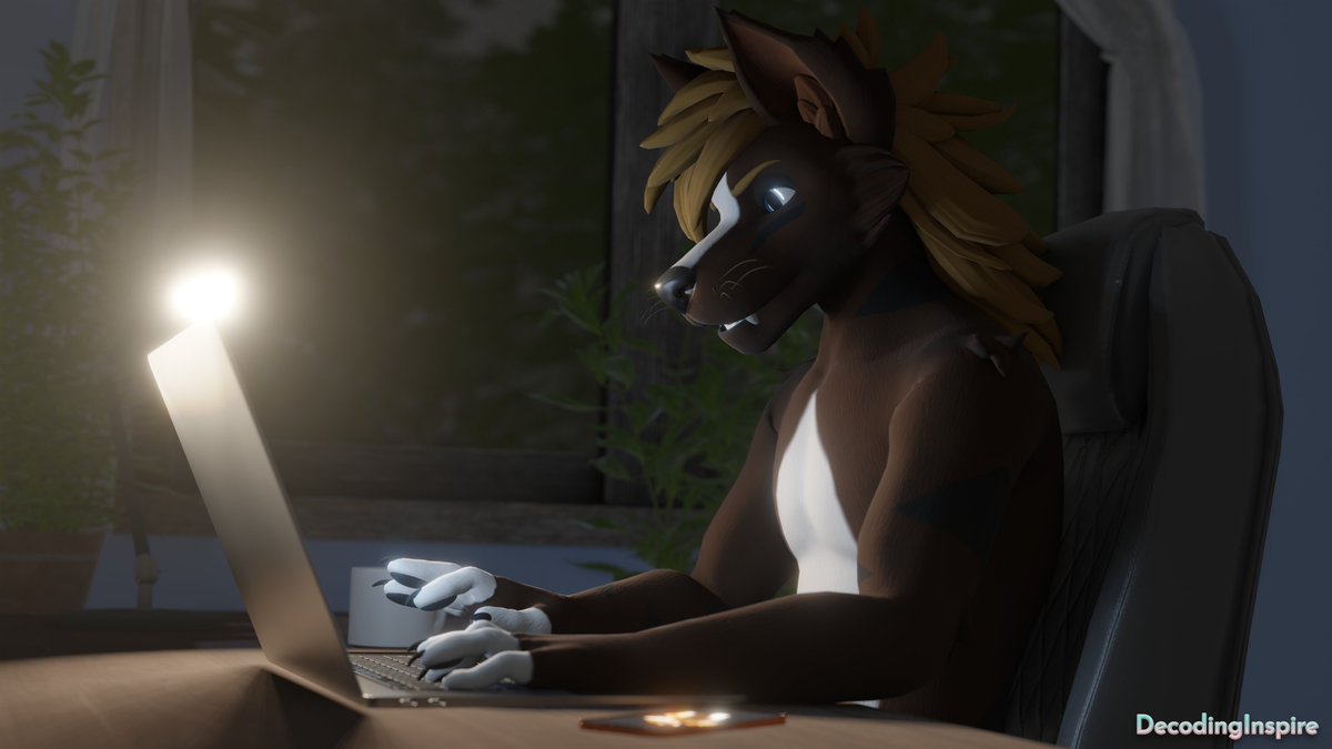 woof woof, now a render of me coding

(i actually realised that I like doing stuff in Blender. xD)