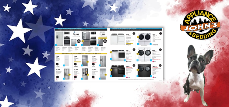 JohnsAppliances's tweet photo. Shop our Memorial Day Sales Event thru 6/7! Shop ad: https://t.co/meW0X3eJoH

✔ Up to $950 Visa gift card
✔ 0% financing up to 60 months
✔ NO TAX on most Energy Star refrigeration + laundry!
✔ Shop local - Lowest price, GUARANTEED! https://t.co/Ixa4J4cRBy