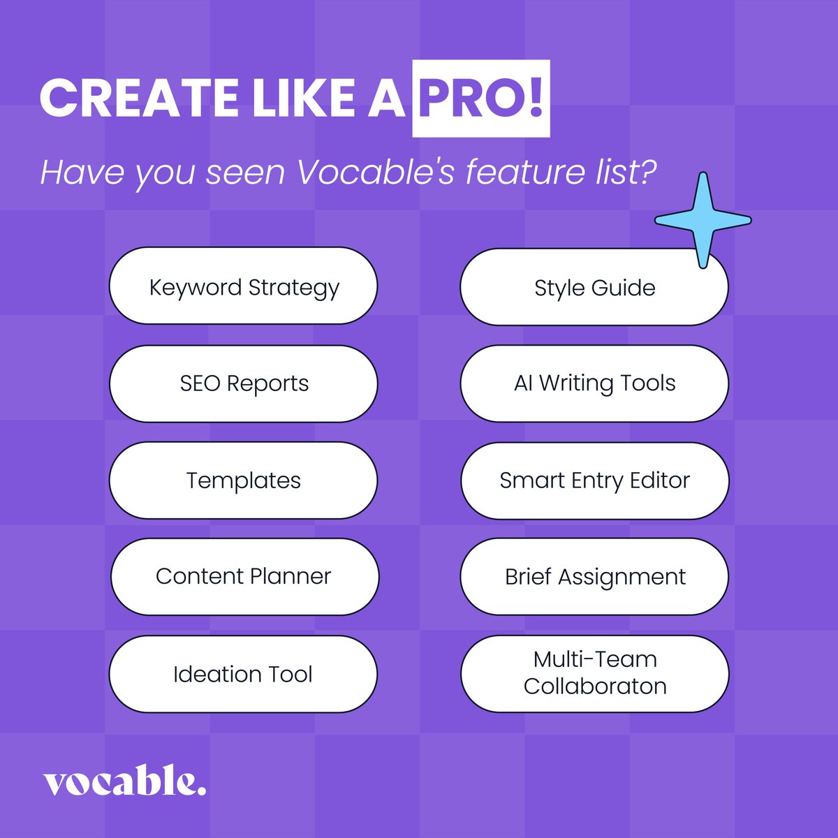 Vocable_ai's tweet photo. Exciting news for content creators! Here is a sneak peek at Vocable's soon-to-launch features! Join the waitlist for updates from #Vocable - your ultimate #content creation solution! 🙌   

#contentreation #content #digitalmarketing https://t.co/Vtvhl5g6Rp