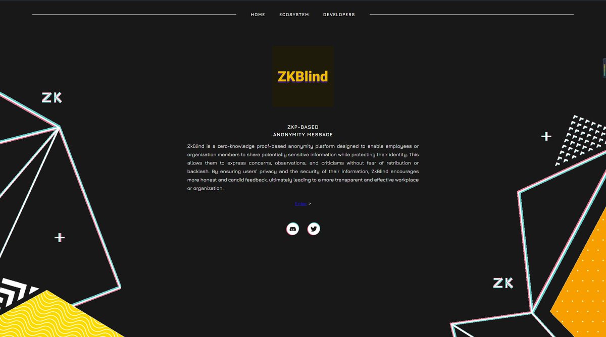 🥈ZK Blind is our 2nd prize winner, with $2,000 in BIT!

Revolutionizing professional communication with enhanced privacy &amp; anonymity, it took the challenge of circuit design &amp; regex in stride. Congratulations for redefining the boundaries of trust!