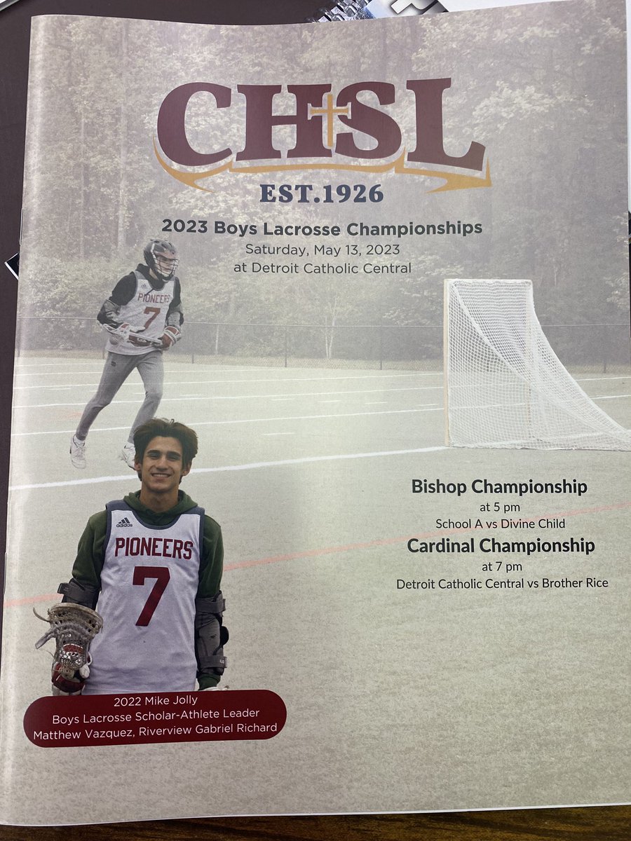 GR Pioneers (@grpioneers) on Twitter photo 2023-05-22 15:09:58 Matthew Vazquez (22) was honored with the cover of the 2023 CHSL Lacrosse Championship Program. Vazquez won the CHSL Scholar Athlete of the Year in Lacrosse. #pioneerpride Matthew Vazquez (22) was honored with the cover of the 2023 CHSL Lacrosse Championship Program. Vazquez won the CHSL Scholar Athlete of the Year in Lacrosse. #pioneerpride