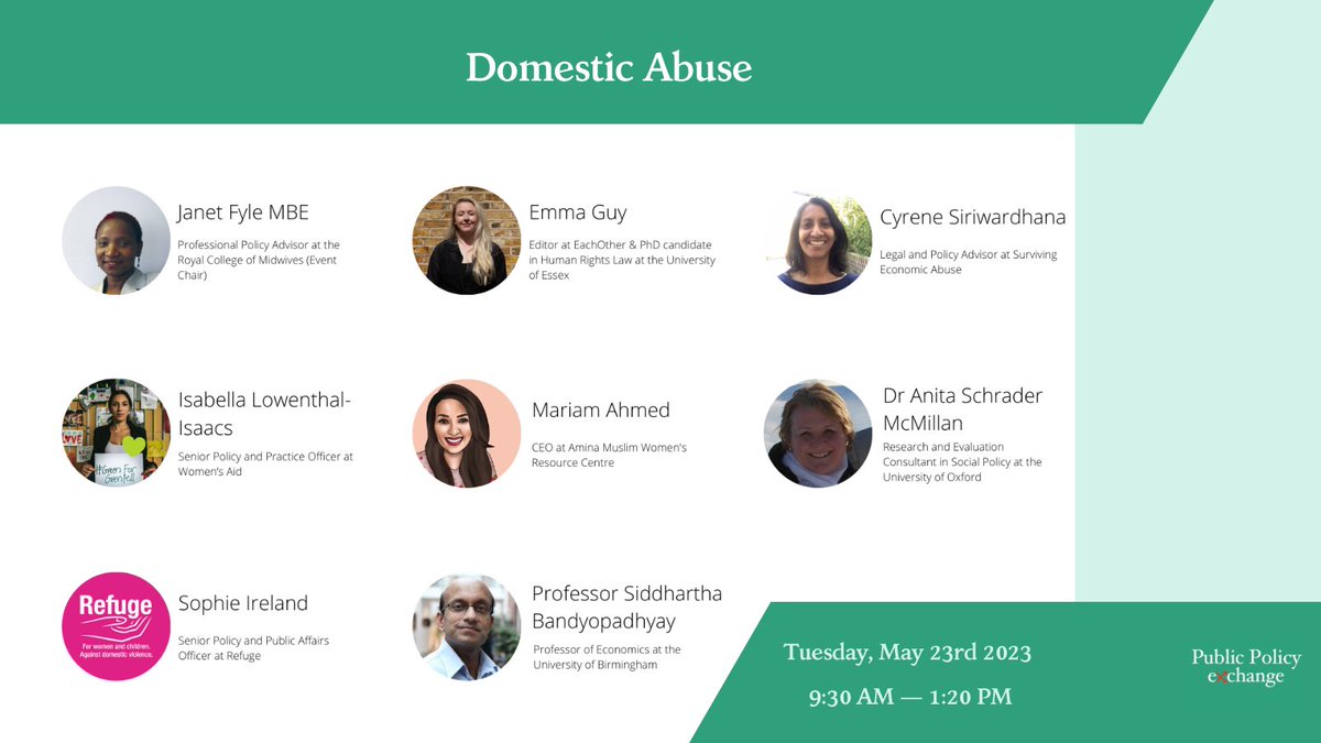 Don't miss tomorrow's #webinar on Domestic Abuse 📅Tuesday, May 23rd 2023 ⏰9:30 AM — 1:20 PM Register here: publicpolicyexchange.co.uk/event.php?even…