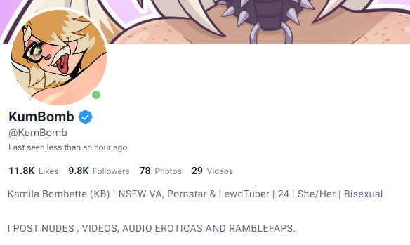 Kamila Bombette (KB) 🔞🦝 on Twitter: "Super close to 10k followers on Fansly!! YAHOO!! 🧡"