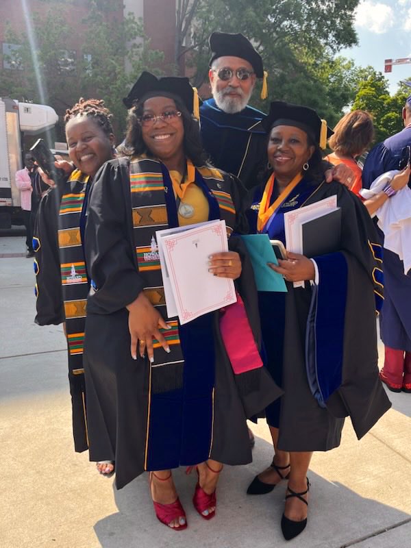 <a href="/HowardU_MJF/">HowardU_MJF</a> congratulates our own <a href="/yrlamb/">Yanick Rice Lamb</a> for recently completing a doctorate from <a href="/HowardU/">Howard University</a> in medical sociology, specializing in health, environmental issues, and social inequality! Her research focused on the rubber industry's toxic legacy in Akron, Ohio. #graduate #PhD #HU23