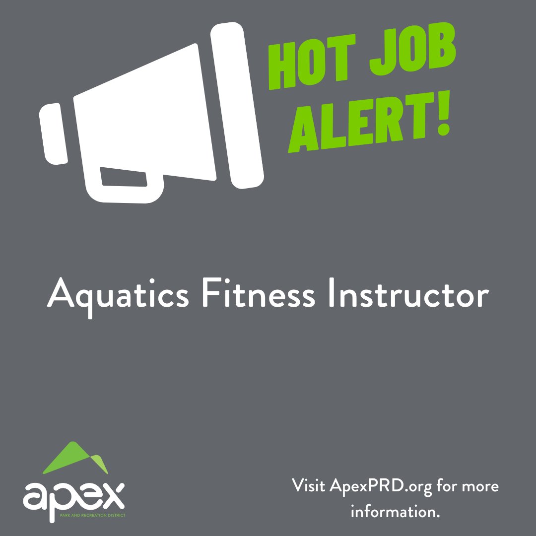 Hot Job Alert!

Aquatic Fitness Instructor

Love swimming? Enjoy teaching others? Is fitness your flex? You are our person, and we want you!

#fitnessinstructor #arvadaco #jobsinarvadaco

To apply, visit tinyurl.com/39u4xez9.