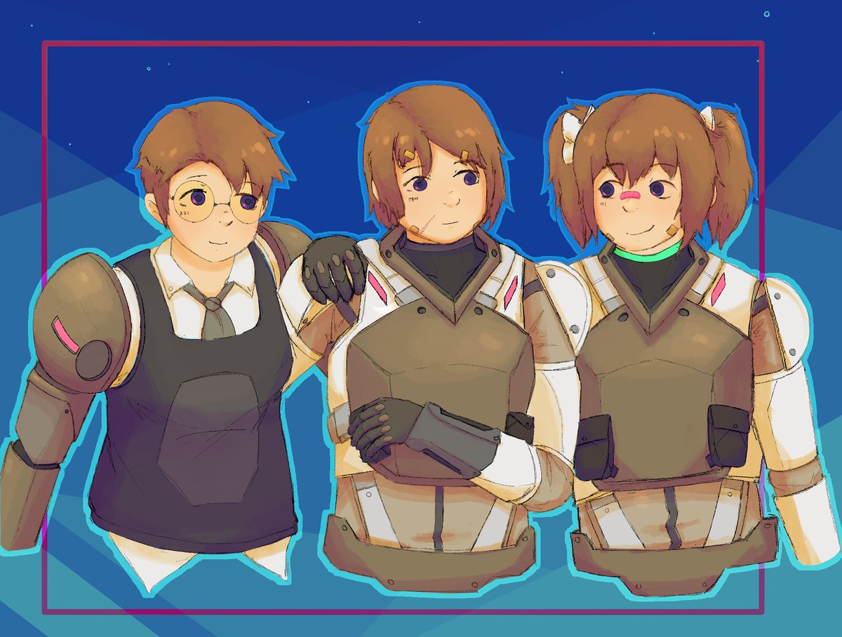 Some of <a href="/Pixel__Echo/">🏳️‍⚧️ Pixel--Echo 🏳️‍⚧️</a> 's Lancer characters from last year's Artfight