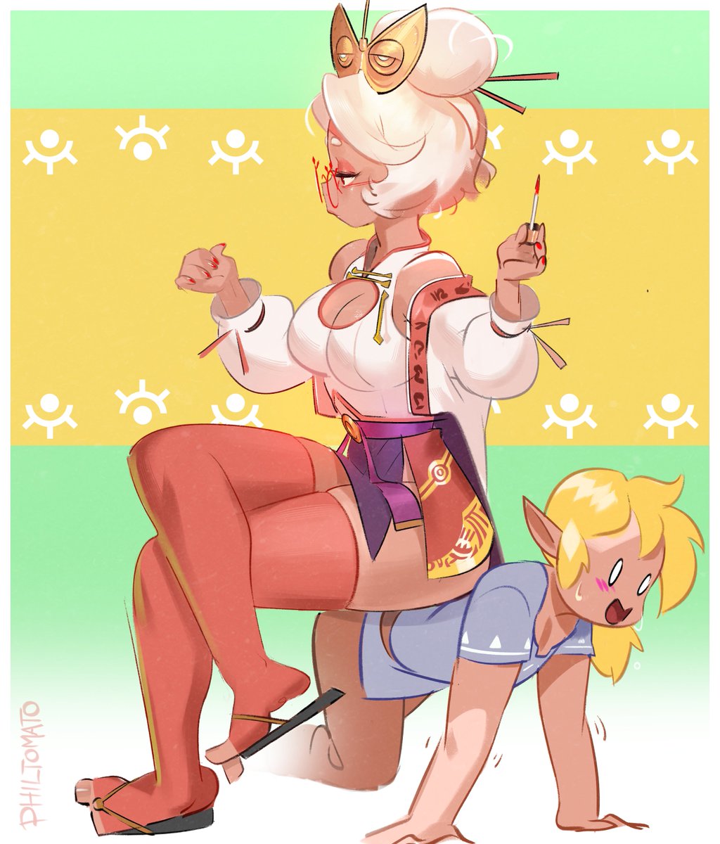リンク(ゼルダの伝説) ,プルア 「Purah is now the flavor of the month.」|Philtomato 🍅のイラスト