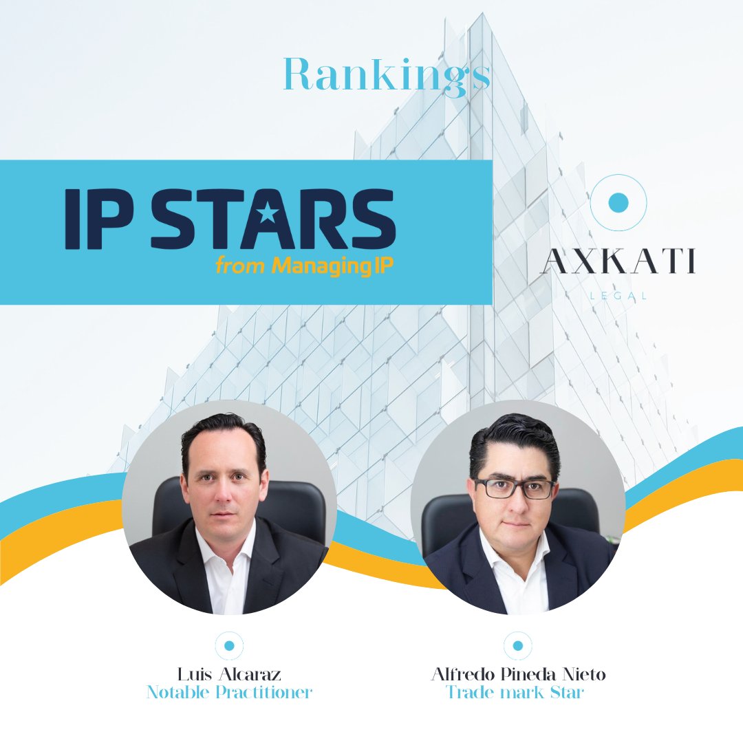 AxkatiLegal's tweet photo. Nuestros socios, Luis Alcaraz y Alfredo Pineda, han sido reconocidos por el ranking internacional especializado en #PropiedadIntelectual @IP_STARSen su última guía The Leading Practitioners in IP.
¡Felicidades!
#IP #IntellectualProperty #Rankinga #IPSTARS #Lawyers #AXKATI https://t.co/kYrseFCjaT