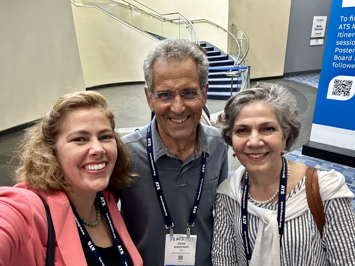 crottyalexander's tweet photo. Great catching up with the brilliant Drs. Farrah Kheradmand and Dean Sheppard. #greatscientists @atscommunity #ATS2023 @ucsdpccm https://t.co/S9TJzmHOKX