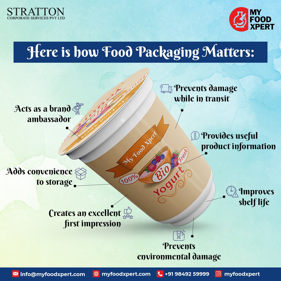 food_stratton's tweet photo. Food packaging: Safeguards freshness, quality, &amp; nutrition. Shields from contamination, damage, and more. Enhances appeal &amp; convenience. Builds trust.

Reach out to MyFoodXpert for customized guidance on packaging. #FoodPackaging #InnovativePackaging #Food https://t.co/FmFVFOOTUs