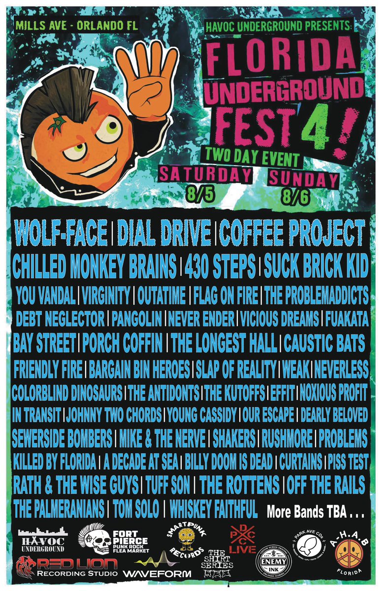 We’ll be apart of Florida Underground Fest 4 this August. Lots of great bands and local businesses to check out.🤘