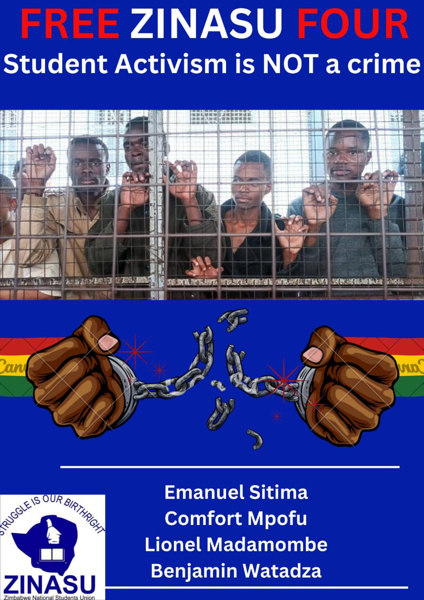 The struggle remain unabated!

#FreeZinasuFour
#BlackMonday
#FreeWiwa
#FreeNgarivhume