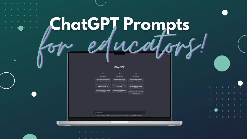 Take a look at #ChatGPT prompts for educators! Learn how to craft your best prompt to maximize your results and get what you’re looking for.

sbee.link/hnwdjx7ugy
#ai #teachertwitter