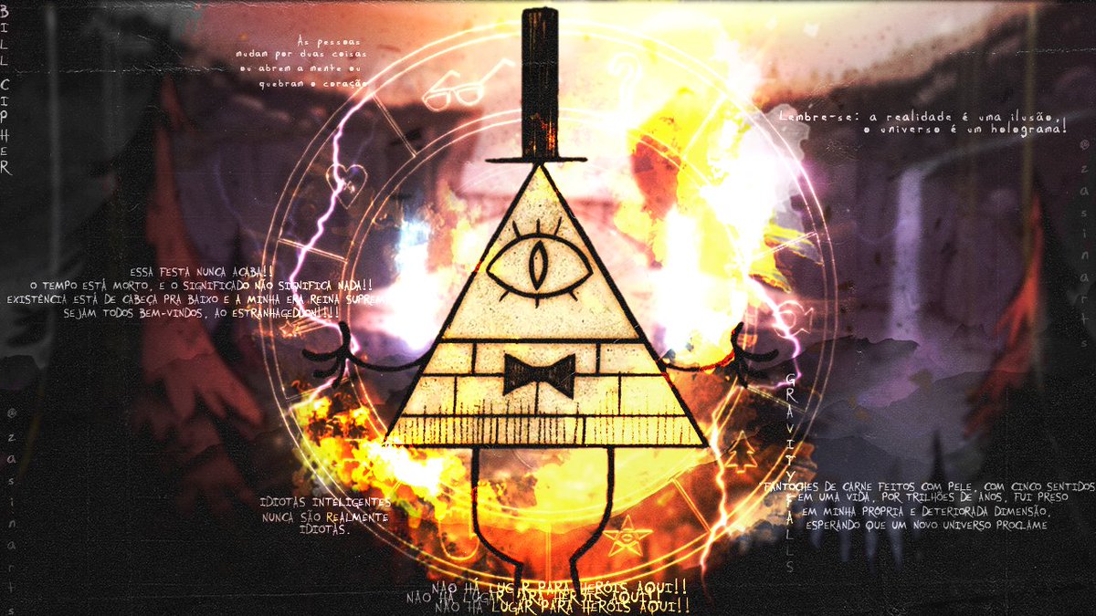 Bill Cipher - #GravityFalls 'Estranhageddon' Arte feita por mim - DM OPEN