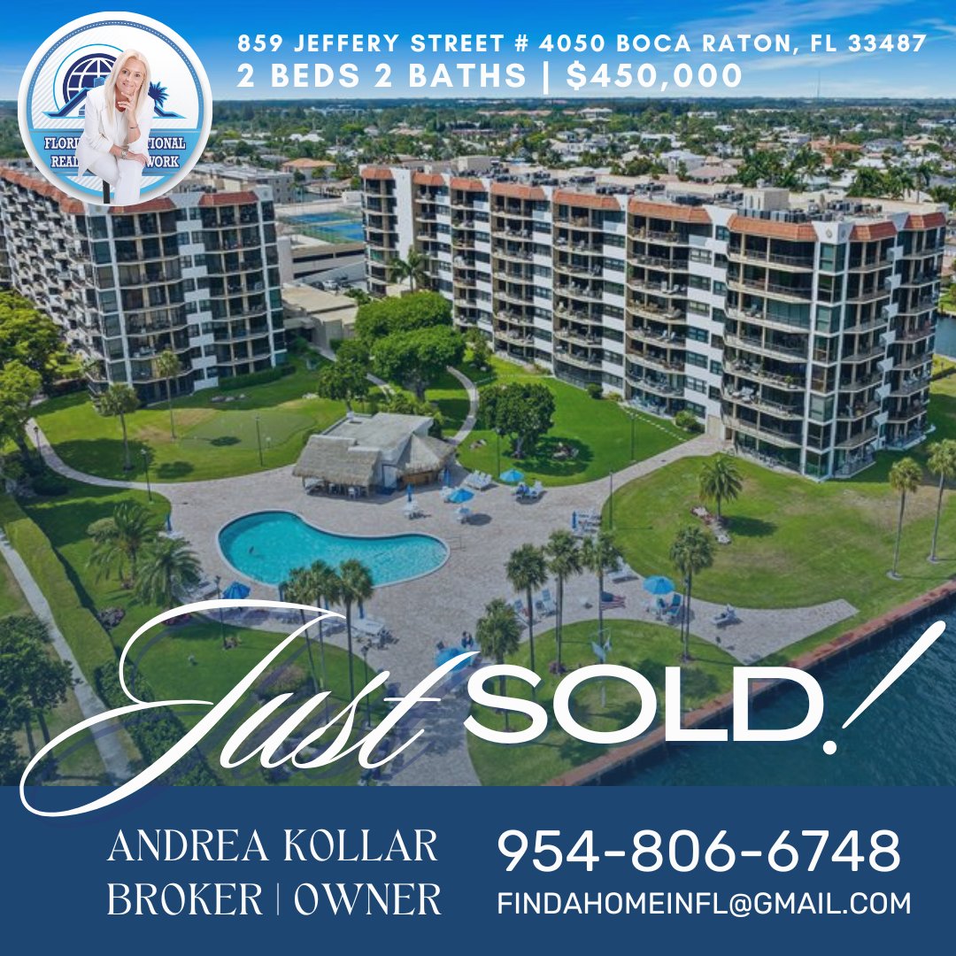 🏡 Just Sold! 🎉

Congratulations to the new homeowners of 859 Jeffery Street #4050 in beautiful Boca Raton, FL 33487! 

#JustSold #BocaRatonRealEstate #NewHomeowners #DreamHome #BocaRatonLiving #RealEstateSuccess #TopRealEstateAgents #FloridaHomes
