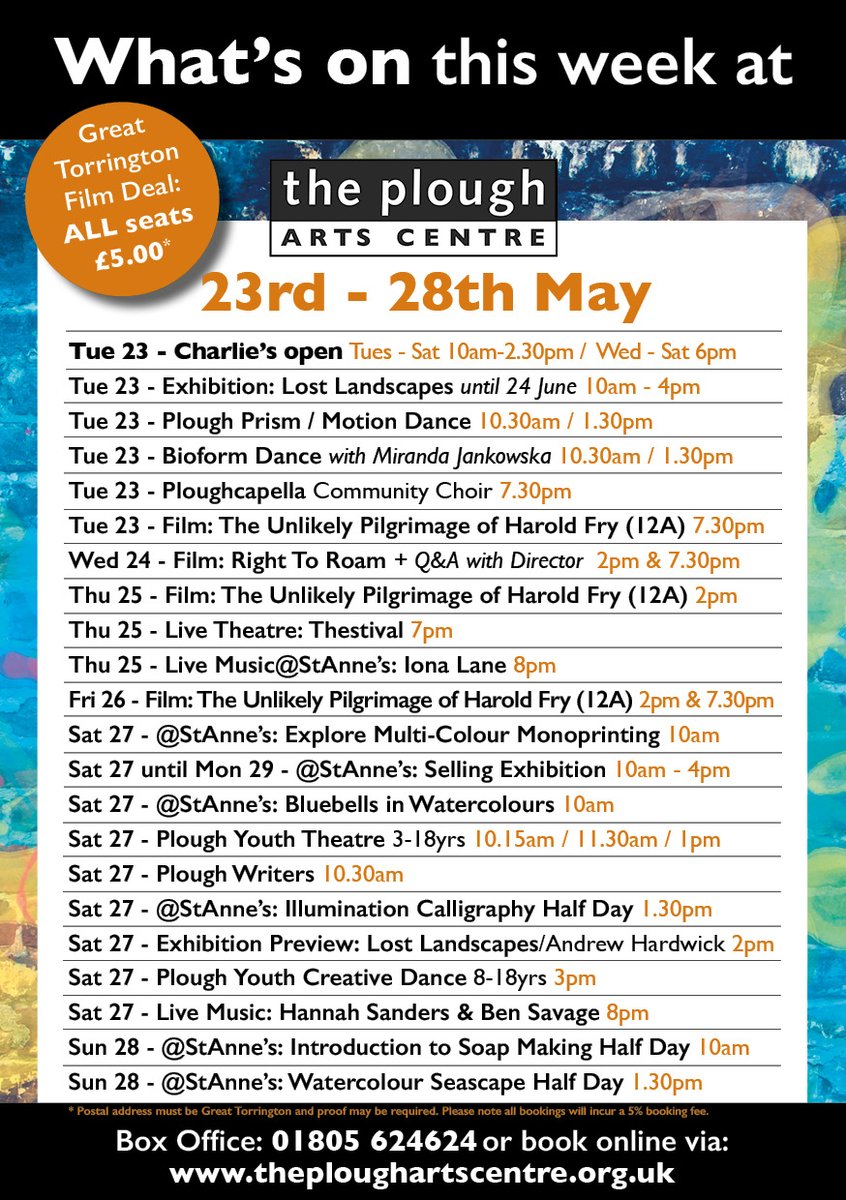 What's on this week at The Plough Arts Centre, Great Torrington &amp; ThePlough@StAnne's, Barnstaple
theploughartscentre.org.uk/whats-on