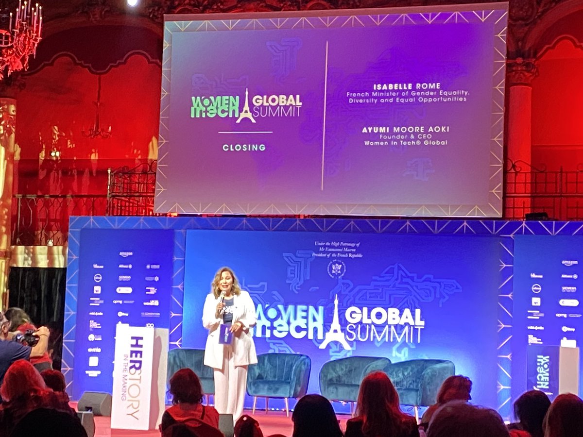 You know it’s been an impactful day and a significant shift for all women in tech when Isabelle Rome, French Minister of Gender Equality, Diversity and Equal Opportunities closes day one. <a href="/WomenInTechOrg/">Women in Tech® Global</a> Global Summit ‘23 Kudos <a href="/AyumiMooreAoki/">Ayumi Moore Aoki</a>