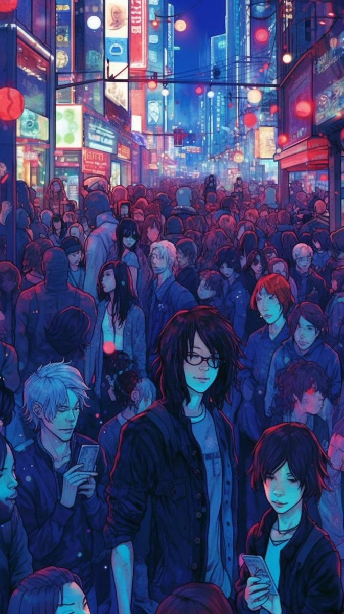 delitinho's tweet photo. @icreatelife crowded place adorable scene, city square, hyper realistic, ultra details, dark lights, dark colors, cinematic, gray and dark blue colors, adorable, illustration, Martine Johanna style,  --ar 9:16 --s 700 --c 1 https://t.co/9iDweAua1K