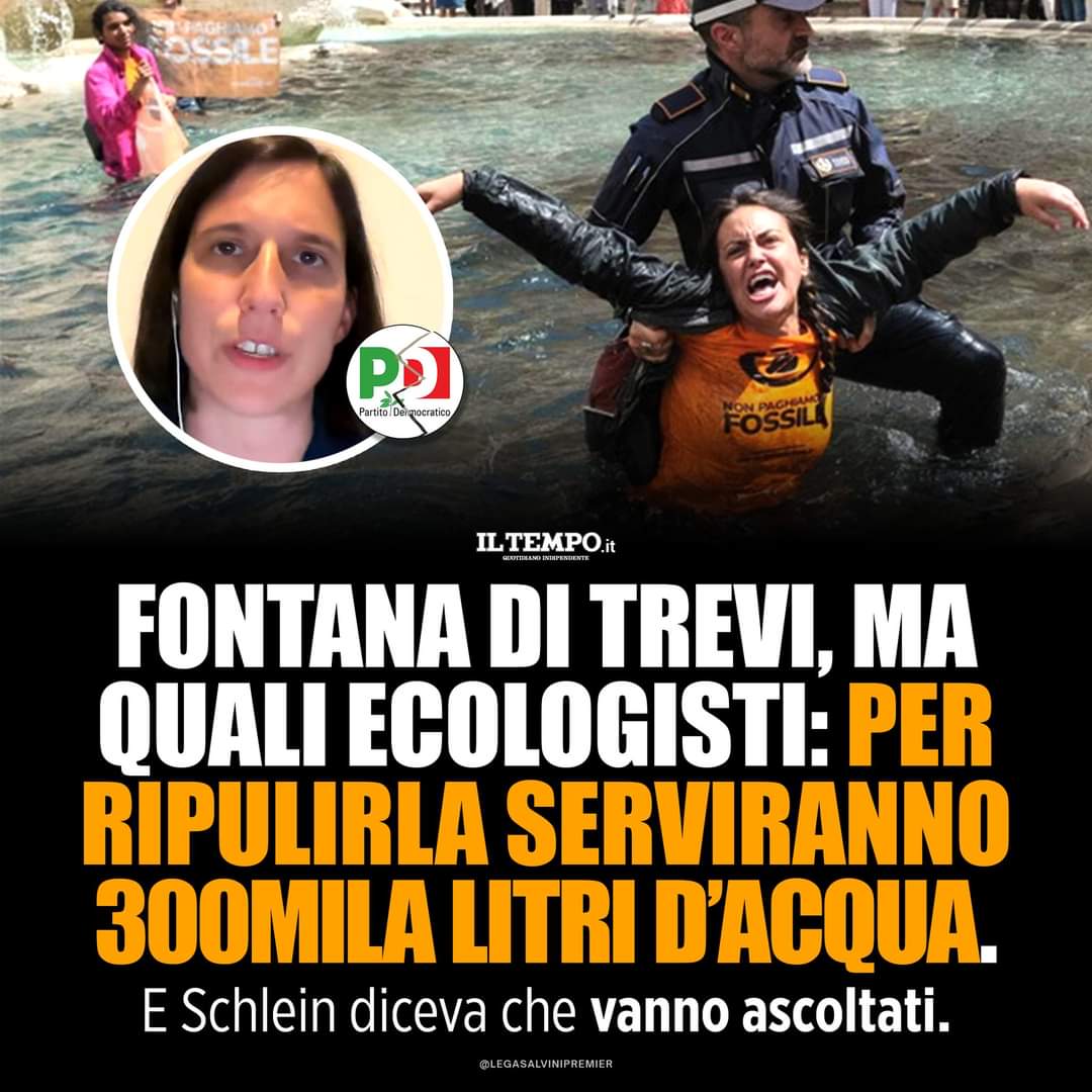 AlessioColzani's tweet photo. ⚫ MA QUALI #ECOLOGISTI, PER PULIRE LA #FONTANA DI #TREVI SERVIRANNO 300MILA #LITRI D'ACQUA
A fare i conti dopo il blitz dei delinquenti di Ultima Generazione che hanno gettato nella Fontana di Trevi del carbone vegetale tingendo l'acqua di nero è il sindaco Roberto Gualtieri. https://t.co/8LeSz9wAjO
