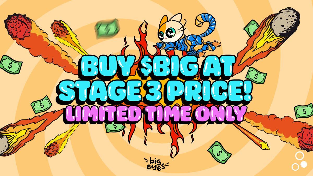 BigEyesCoin's tweet photo. 😻Seize the meow-ment #CatCrew!😻

🙀 $BIG at Stage 3 price + limited time only!⏰

⏰#Presale ends in 12 DAYS!

🚀 Over $41 Million raised in #presale

🐈4,000 CASINO + P2E games coming soon!

💸Let your portfolio soar MEOW!

Cute:🔗https://t.co/n6ySPtOPsL

#CryptoUpdate #BigEyesToTheMoon
