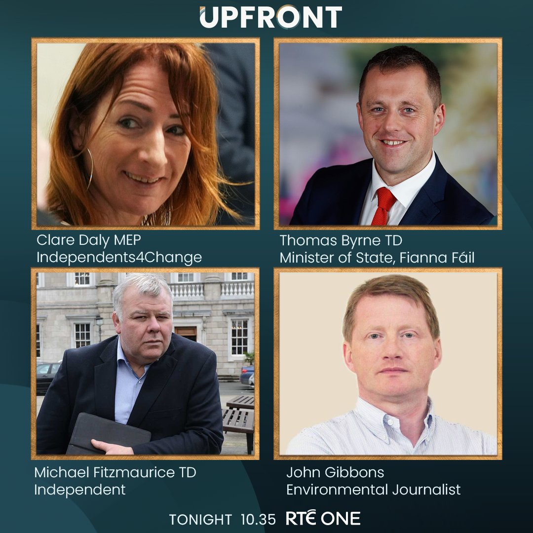 On #RTÉUpfront tonight: An Irish MEP says it's time to stop arming Ukraine and make peace with Putin. 

Plus, revolt in rural Ireland brewing over plans to rewet Ireland's bogs.

We're joined by @ClareDalyMEP, @ThomasByrneTD, @MichaelFitzmau1 and @think_or_swim.

@RTEOne @ 10.35.