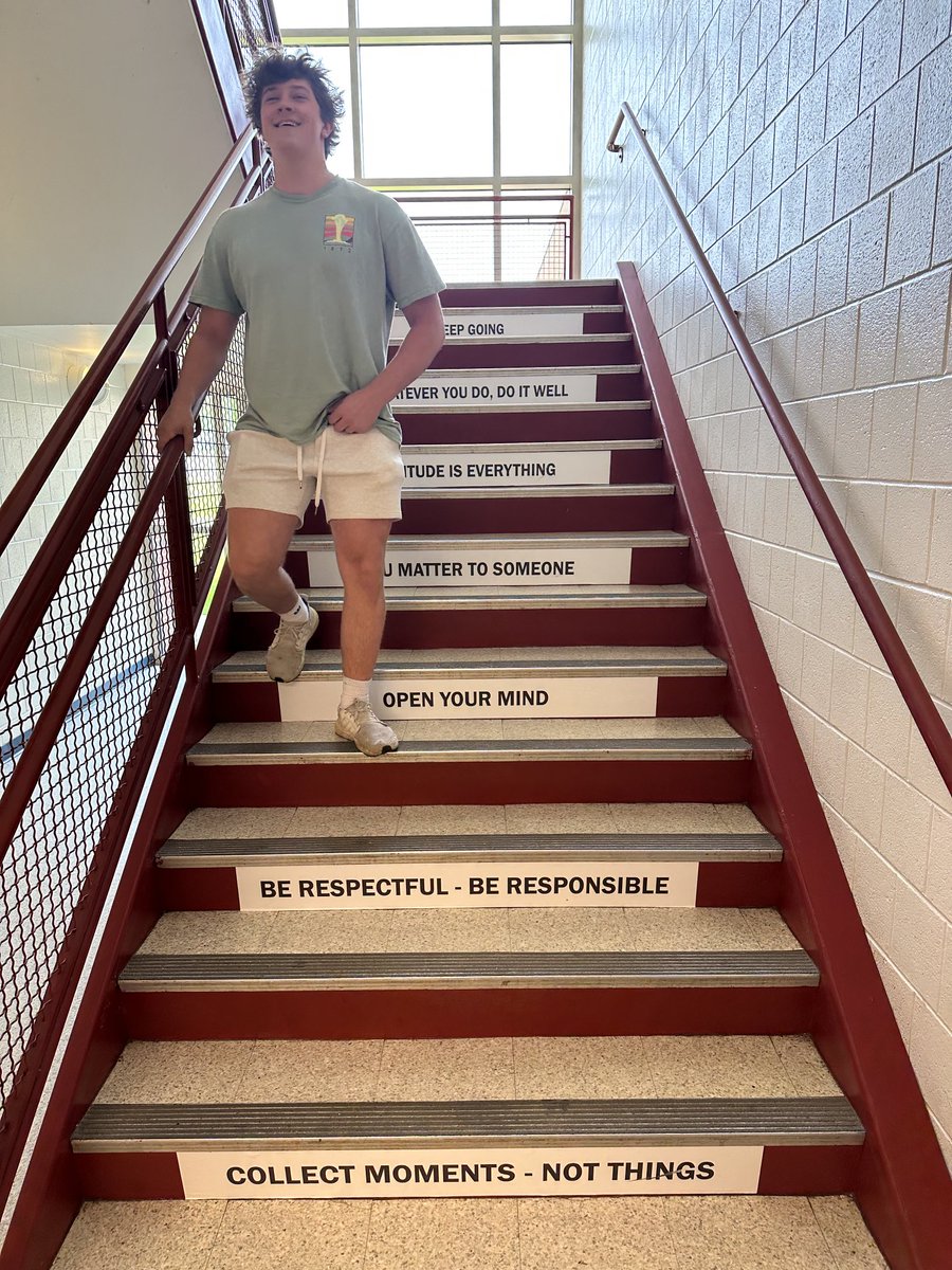 Kudos and thanks to our ⁦<a href="/east_cb/">CB East High School</a>⁩ Mental Health Awareness Club and Mrs Bartnett for bringing positive messaging to various stairwells in the building.